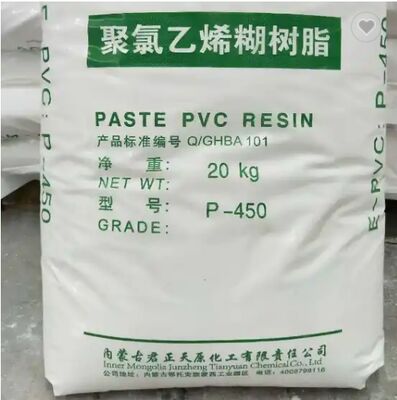 ISO Junzheng P-450 Paste PVC resina in polvere con valore K 65, materia volatile bassa e viscosità stabile per applicazioni industriali