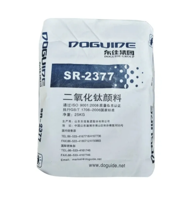 DOGUIDE SR-2377 Diossido di titanio rutile con rivestimento inorganico Zr-Al per un'elevata bianchezza e un'eccellente dispersione in acqua