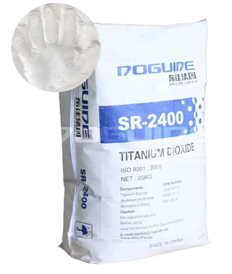 DOGUIDE SR-2400 Diossido di titanio rutile con rivestimento di silice denso Si-Al per un'elevata bianchezza e resistenza alla tintura e un residuo di setaccio ultra-basso