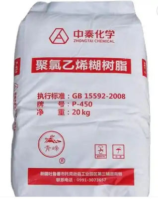 Zhongtai P-450 Resina in pasta di PVC di valore K medio con bassa viscosità e basso VCM residuo per prodotti in PVC morbido