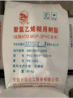 PB1302 Micro-sospensione in resina in pasta di PVC a peso molecolare medio, eccellente trasparenza e prestazioni di stoccaggio stabili