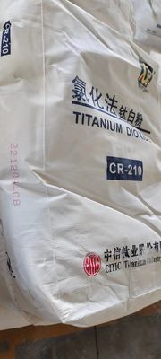 CR-210 Diossido di titanio rutile con elevata capacità di nascondersi, eccellente dispersione e sfumatura bluastra per masterbatch di poliolefine