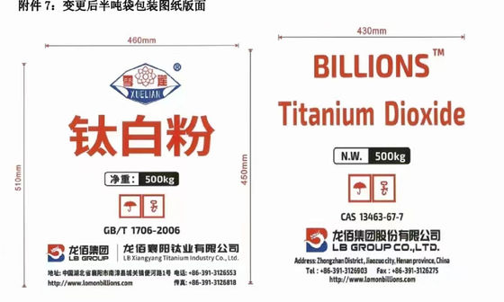Diossido di titanio rutile Tio2 proveniente dalla Cina R-996 uso per vernici, rivestimenti, pigmenti bianchi