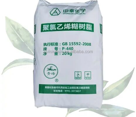 Resina in pasta di PVC Zhongtai P440 Grado emulsione con valore K 74 Peso molecolare medio e viscosità da bassa a media