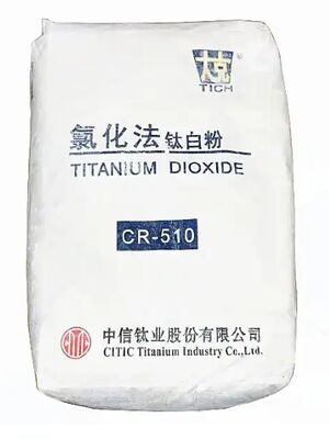 Pigmento di biossido di titanio rutilo ad alta purezza CR-510 con purezza rutilo ultra-elevata, elevata bianchezza e sottotono bluastro, ed eccellente disperdibilità