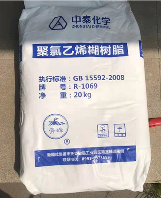 Zhongtai R1069 resina di PVC di grado di pasta K-valore 79 con basso contenuto volatile e alta bianchezza per pelli artificiali