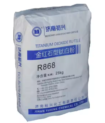 Bluestar Yuxing R868 Diossido di titanio rutile con rivestimento inorganico Zr-Al per alta resistenza alla tintura e basso sale solubile