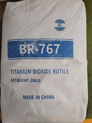 Pigmento di biossido di titanio rutilo BR-767 con rivestimento composito Si-Al, alta conversione rutilo ≥98,5% e dimensione delle particelle di 0,22-0,28 μm