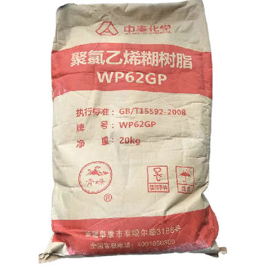 La resina della pasta del PVC di CAS No 9002-86-2 spolverizza Zhongtai WP62GP